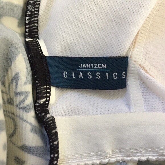 Jantzen Classics Swim Top Women No Size Tag S-M Paisley B&W - Picture 6 of 6